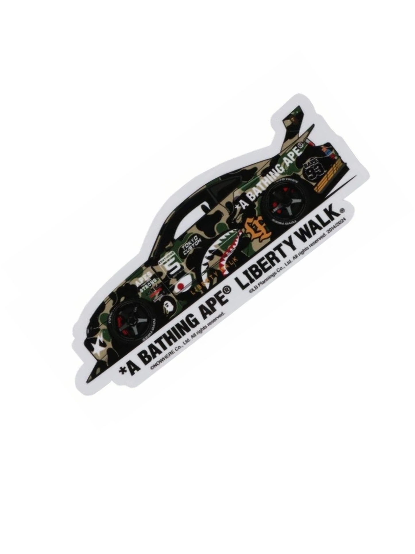 Genuine [BAPE X LBWK] Sticker, S-15. Made in Japan.